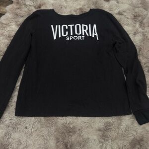 PINK Victoria's Secret Black Long Sleeve Tee